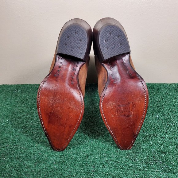 Justin Boots Cowgirl Boots Brown Leather Pull On Women Size 6.5B 4935 - Picture 11 of 11